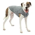 Kurgo Core Dog Sweater, Knit Dog Sweater with Fleece Lining, Cold Weather Pet Jacket, Zipper Opening for Harness, Adjustable Neck, Year-Round Sweater for Medium Dogs (Heather Black, Medium)