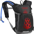 CamelBak Mini M.U.L.E. Kids Hydration Backpack for Hiking, 1.5L, Black/Flames