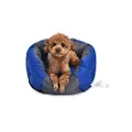 Amazon Basics Water-Resistant Pet Bed for Small Dogs - Oval, Royal Blue, 48cm