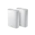 ASUS ZenWiFi AX Hybrid Powerline Mesh WiFi6 System (XP4) 2PK - Whole Home Coverage up to 5,500 Sq.Ft. & 6+ Rooms Free Lifetime Security, Easy Setup, HomePlug AV2 MIMO Standard, White (NWA-Xp4-2PK)