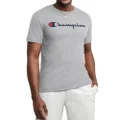 Champion Men's Classic Jersey T-Shirt, Oxford Grey Script, Small