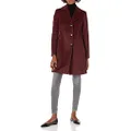 Calvin Klein womens Classic Cashmere Wool Blend Coat, Chianti, 6