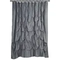 Amazon Basics Pinched Pleat Bathroom Shower Curtain - Dark Grey, 72 Inch