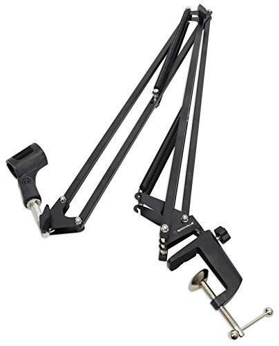 Rockville DMS40 40" Microphone Boom Arm Studio Podcast USB Mic Stand+Desk Clamp