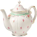 Gracie China by Coastline Imports Green 5-Cup Gracie China Vintage Rose Porcelain Teapot