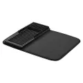 Amazon Basics Plastic Drying Rack with 2 Mats, 41x46cm - Black