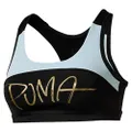 PUMA Women's 4 Keeps Sweet Bra M, Black/Light Sky, L
