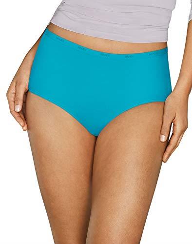 Hanes Women's Signature Breathe Cotton Brief 6-Pack, Assorted Colors, Large (7)