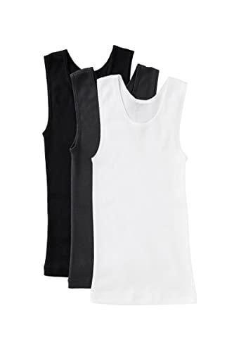 Bonds Boys Underwear Cotton Chesty Singlet, Black/grey/white (3 Pack), 14/16