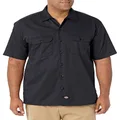 Dickies Men's Short-sleeve Work Shirt, Black, X-Large