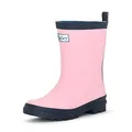 Hatley Unisex-Child Classic Rain Boots Accessory, Pink & Navy, 1 Big Kid