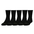 Gold Toe boys Ultra Tec Crew Socks With Striped Back, 5 Pairs Socks - multi - Shoe Size: 9-2.5
