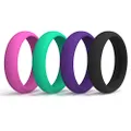 Swagmat Silicone Wedding Ring Band - 4-Pack Rings - Size 10.5