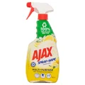 Ajax Spray n' Wipe Multi-Purpose Cleaner Trigger, Antibacterial Disinfectant, 500mL, Lemon Citrus Surface Spray, Household Grade