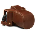 MegaGear MG1863 Ever Ready Genuine Leather Camera Case for Olympus OM-D E-M5 Mark III, Brown