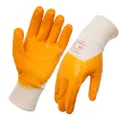 Hercules Nitrile Open Back Knit Wrist Gloves, 12 Pairs, Size 8 Medium