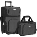Traveler's Choice Amsterdam Two Piece Carry-on Luggage Set, Gray (Gray) - TS6902G