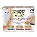FANCY FEAST Adult Gravy Lovers Poultry & Beef Variety Pack Wet Cat Food 24x85g
