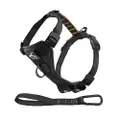 Kurgo Tru-Fit No Pull Dog Harness and Easy Dog Walking Harness with Pet Seatbelt Tether for Car, Black, X-Small