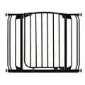 Dreambaby Chelsea Auto-Close Security Baby Safety Gate - with 2 x 9cm Extensions - Double Locking Feature Mechanism - Fits Openings 89-100cm Wide & 75cm Tall - Black- Model F778B