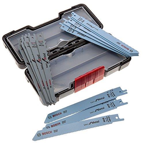 Bosch Accessories Professional 15-Piece Recip Saw Blade Wood and Metal Set (for Wood and Metal, in Toughbox, Accessories for Recip Saws) (2607010901)