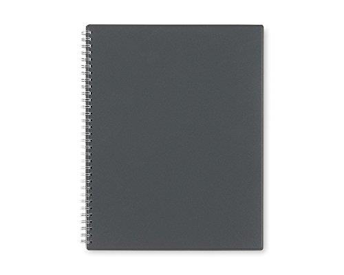 Blue Sky Notes Professional Notebook, Flexible Cover, Twin-Wire Binding, 8.5" x 11", Gray