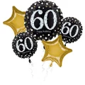 Anagram Bouquet Sparkling Birthday 60 P75 Foil Balloon Set