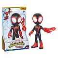 Marvel Spidey and His Amazing Friends Supersized Miles Morales: Spider-Man 9-inch Action Figure, Preschool Super Hero Toy, Kids Ages 3 and Up
