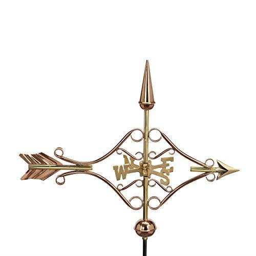 Good Directions 8842PR Victorian Arrow Cottage Weathervane, Polished Copper with Roof Mount