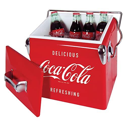 Koolatron Unisex's CCVIC-13 18 Can Portable Vintage Ice Chest with Bottle Opener (14 Quarts/13 Liters), Red
