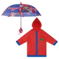Nintendo Kids Umbrella And Slicker, Super Mario Boys Rain Wear Set, For Ages 4-7, Red, 4-5 Years