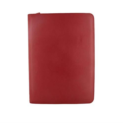 Filofax A4 Metropol Zip Folder with Calculator, Red