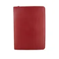 Filofax A4 Metropol Zip Folder with Calculator, Red