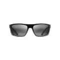 Maui Jim Mens Full Rim Sunglasses, Matte Black / Neutral Grey, 62mm US