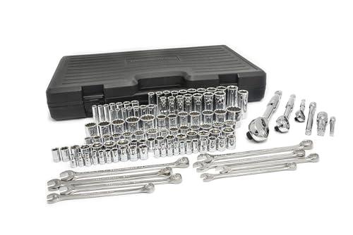 Gearwrench 6 and 12 Point Standard and Deep SAE/Metric Mechanics Tool 110-Pieces Set