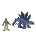 Imaginext Fisher-Price Imaginext Jurassic World Dominion Stegosaurus Dinosaur & Dr. Alan Grant, 3-Piece Poseable Figure Set for Preschool Kids Ages 3 and Up
