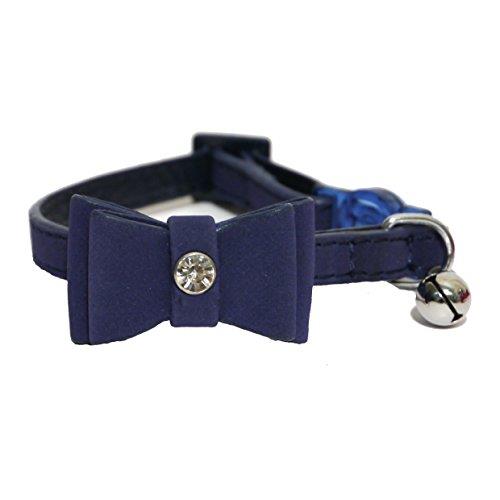 Rosewood 3216 Jolly Moggy Bow-Tie Cat Collar, Navy