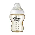 Tommee Tippee Closer to Nature PPSU Baby Bottle, Super Soft Breast-Like, Slow-Flow Teat with Anti-Colic Valve, BPA-Free, 260ml, Pack of 1, 3Months+