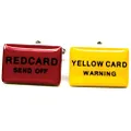 Gdesign 159 Card Cufflinks, Red/Yellow