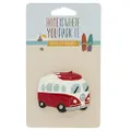 Dakota Camper Van with Surfboard Magnet Board, Red