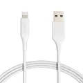 Amazon Basics iPhone Charger Cable, ABS USB-A to Lightning, MFi Certified, for Apple iPhone, iPad, 10,000 Bend Lifespan - White, 6-Ft, 2-Pack