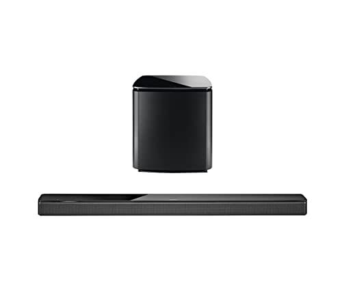Bose Smart Soundbar 700: Premium Bluetooth Soundbar with Alexa Voice Control Built-in, Black & Bass Module 700 - Black- Wireless, Compact Subwoofer