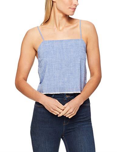Nude Lucy Women's Electra Textured Woven Camisole, Blue, XL
