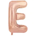 213974 Foil Balloon 34" Decrotex Rose Gold Letter E