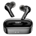 TOZO T9 True Wireless Earbuds Environmental Noise Cancellation 4 Mic Call Noise Cancelling Headphones and Deep Bass Bluetooth 5.3 Light Weight Wireless Charging Case IPX7 Waterproof Built-in Mic Black