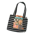 ZIP-IT Cabana Handbag, Black/Silver Teeth, Multicolor