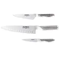 Global G-773889 Classic Kitchen Knife Set, Stainless Steel