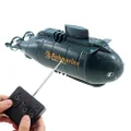 Tipmant Mini RC Nuclear Submarine Toy Remote Control Boat Electric Dive Fish Water Tank Kids Gifts (Blue)