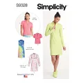 Simplicity S9328 Misses' Sewing Pattern Knit Dresses and Top, Size 14-16-18-20-22