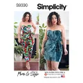 Simplicity S9330 Misses' Sewing Pattern Strapless Jumpsuit and Mini Dress, Size 16-18-20-22-24